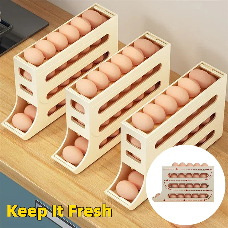 EggGlide 4-Layer Fridge Egg Dispenser