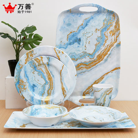 7-Piece Melamine Dinnerware Set