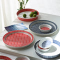 Classic Plaid Ceramic Dinner Plates