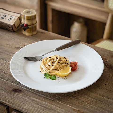 Embossed Retro Ceramic Dinner Plates