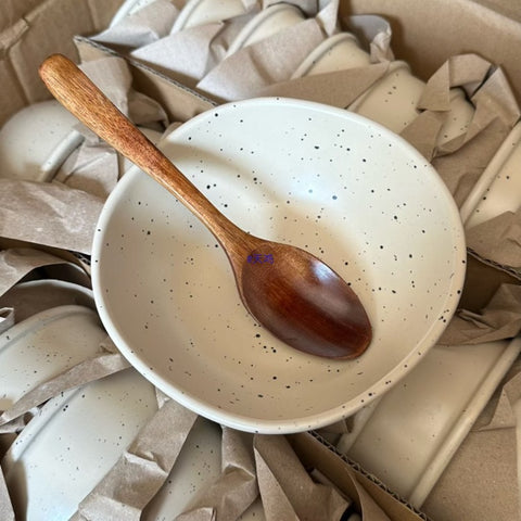 Speckled Ceramic Yogurt Bowls & Salad Plates