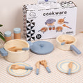 Kids Wooden Play Kitchen Cookware Set