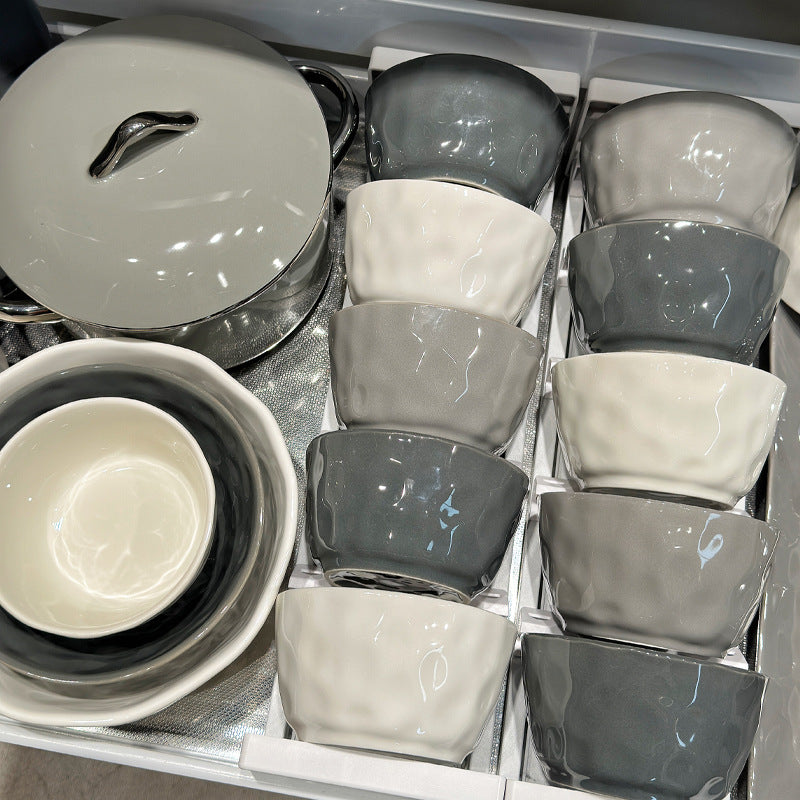 Nordic Black & White Ceramic Tableware Set