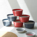 Classic Plaid Ceramic Dinner Plates