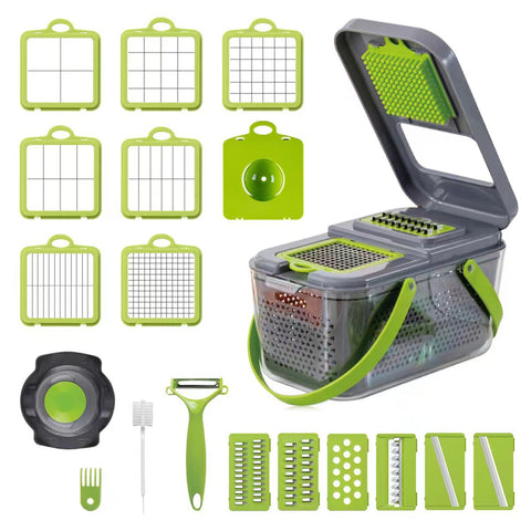 22-in-1 Vegetable Chopper & Mandoline Slicer Set