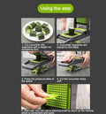 16-in-1 Vegetable Slicer, Salad, Fruit And Vegetable Slicer, Peeler